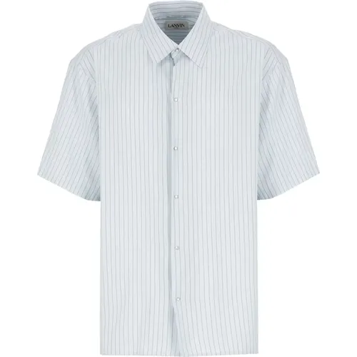 Short Sleeve Shirts,Reefer-Style Gestreiftes Hemd - Lanvin - Modalova