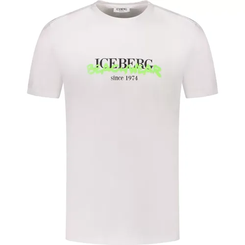 Neon Cotton Stretch T-Shirt - Iceberg - Modalova