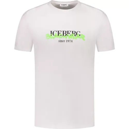 Neon Cotton Stretch T-Shirt , Herren, Größe: 2XL - Iceberg - Modalova