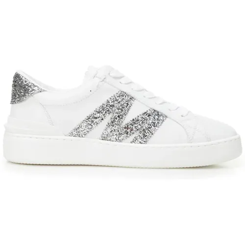 Nylon Low-Top Sneakers with Glitter Bands , female, Sizes: 5 UK - Moncler - Modalova
