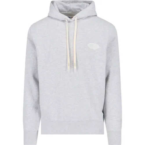 Grauer Hoodie mit weißem Logo , Herren, Größe: XL - Autry - Modalova