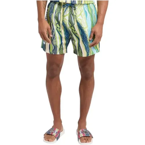 Mens Swim Shorts with Logo Print , male, Sizes: S, M - carlo colucci - Modalova