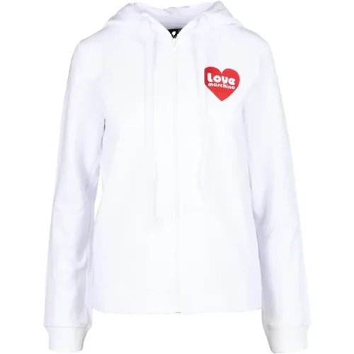 Baumwolle Elasthan Pullover , Damen, Größe: S - Love Moschino - Modalova