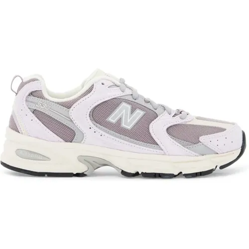 Mesh and Leather Sneakers , female, Sizes: 7 UK, 7 1/2 UK, 4 1/2 UK, 5 UK, 3 UK, 5 1/2 UK, 6 1/2 UK, 4 UK - New Balance - Modalova