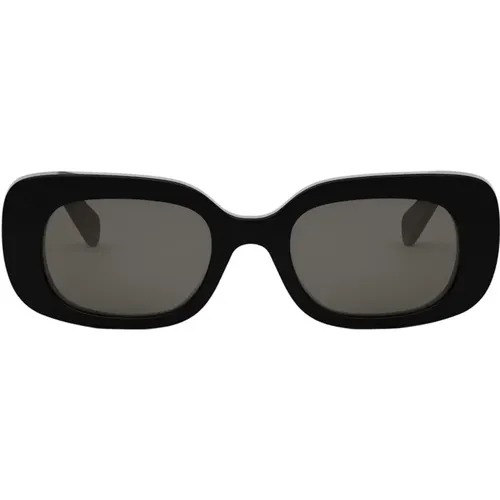 Quadratische Damen-Sonnenbrille aus Acetat in Schwarz,Schwarze Sonnenbrille Damen Accessoires Ss24 - Celine - Modalova
