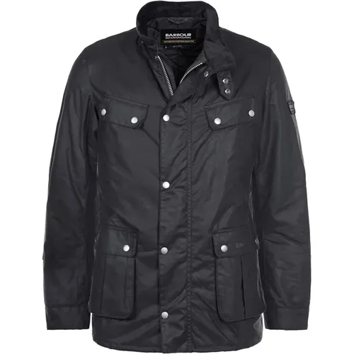 Duke Wax Jacket mit Ellbogenpatches , Herren, Größe: L - Barbour - Modalova