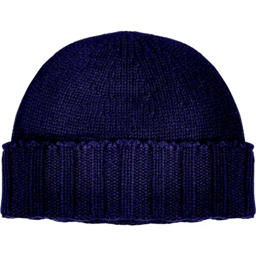 Blaue Cashmere Beanie Mütze - Drumohr - Modalova