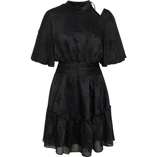 Schwarzes Besticktes Damenkleid , Damen, Größe: XL - Bruuns Bazaar - Modalova