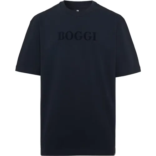Baumwoll-T-Shirt , Herren, Größe: S - Boggi Milano - Modalova