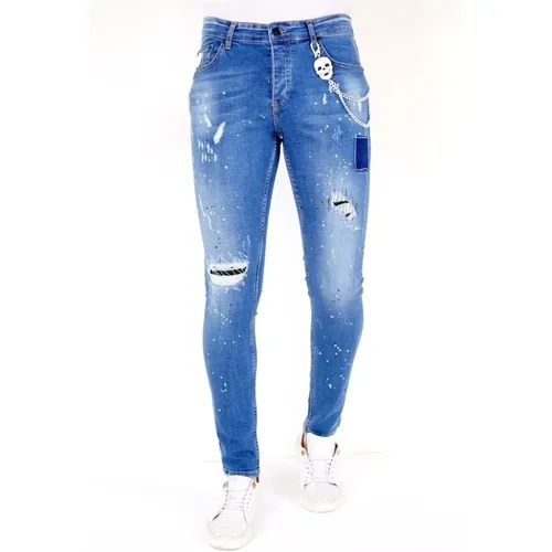 Jeans with Splatter for Men - 1031 , male, Sizes: W34, W38, W32, W31 - Local Fanatic - Modalova