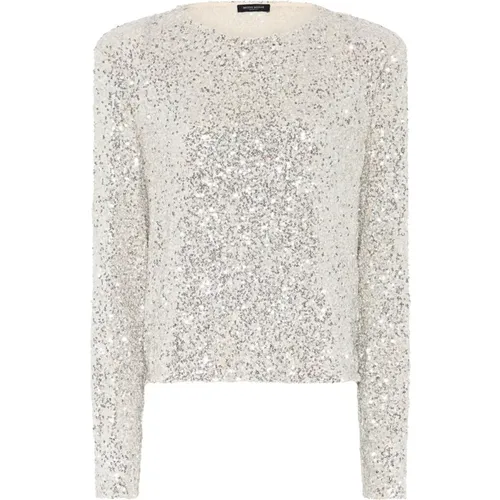 Sequin Blouse Beige/Silver Elegant Style , female, Sizes: L, S, XL, XS, M - Bruuns Bazaar - Modalova