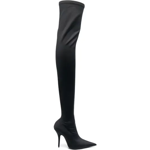 Calf-Length Stretch Boots , female, Sizes: 7 UK, 3 UK - Balenciaga - Modalova