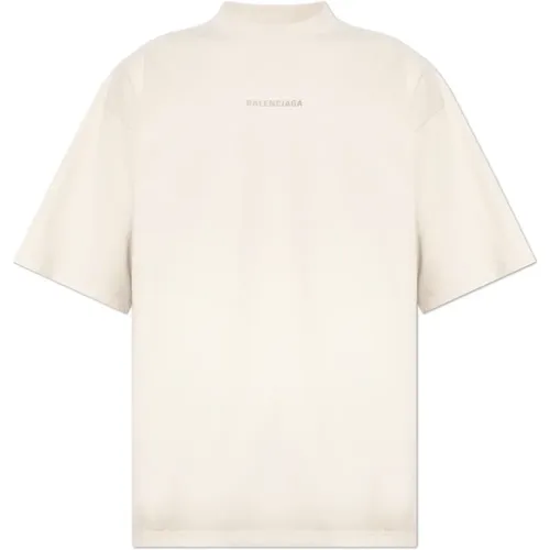T-Shirt mit Logo , Herren, Größe: L - Balenciaga - Modalova
