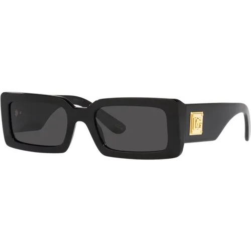 Dg4416 Sonnenbrille in Schwarz und Dunkelgrau - Dolce & Gabbana - Modalova