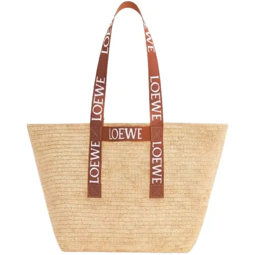 Fold Shopper Raffia Bag , female, Sizes: ONE SIZE - Loewe - Modalova