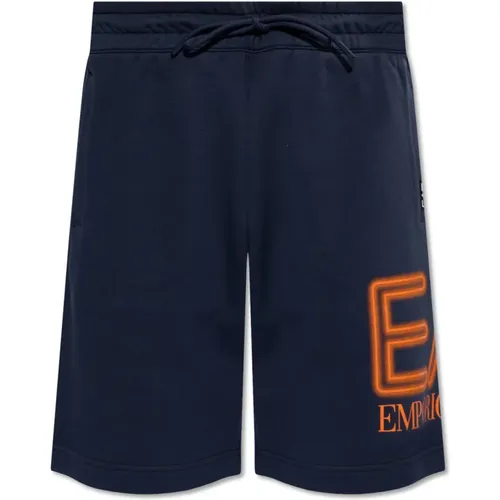 Shorts mit Logo , Herren, Größe: S - Emporio Armani EA7 - Modalova