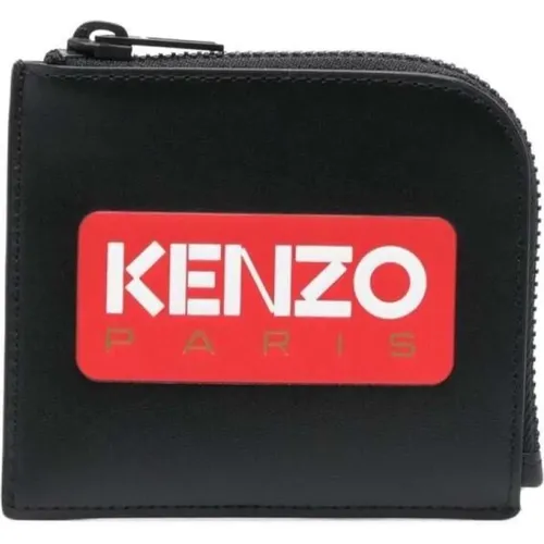 Stilvolle Schwarze Lederbrieftasche für moderne Männer - Kenzo - Modalova