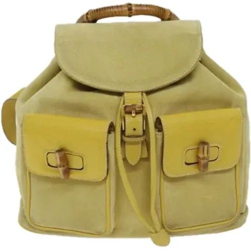 Pre-owned Suede backpacks , female, Sizes: ONE SIZE - Gucci Vintage - Modalova