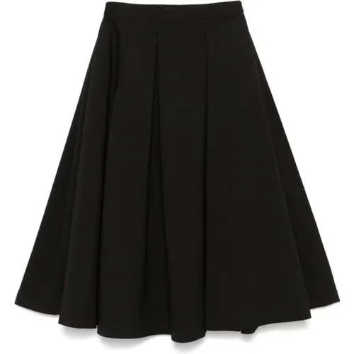 Pleated Midi Skirt , female, Sizes: S, 2XS, XS - Theory - Modalova