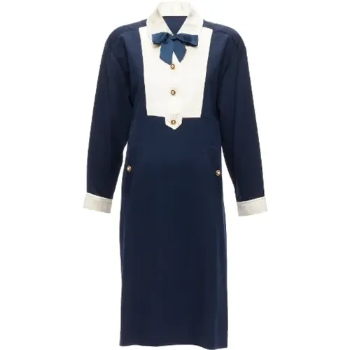 Pre-owned Wool dresses , female, Sizes: XS - Chanel Vintage - Modalova