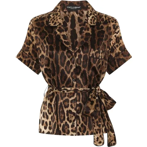 Seidenhemd mit Gürtel,Stilvolle Hemden für Männer - Dolce & Gabbana - Modalova