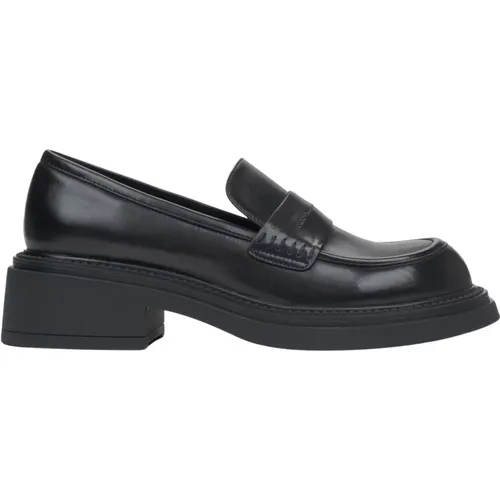 Women's Penny Loafers with a Square Heel Er00115903 , female, Sizes: 7 UK, 3 UK, 5 UK, 6 UK, 4 UK, 2 UK - Estro - Modalova