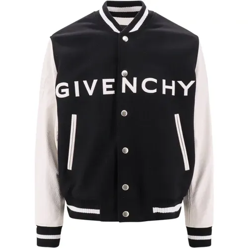 Coats,Varsity Jacke Schwarz Weiß - Givenchy - Modalova
