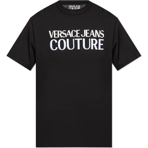 T-Shirt mit Logo , Herren, Größe: L - Versace Jeans Couture - Modalova