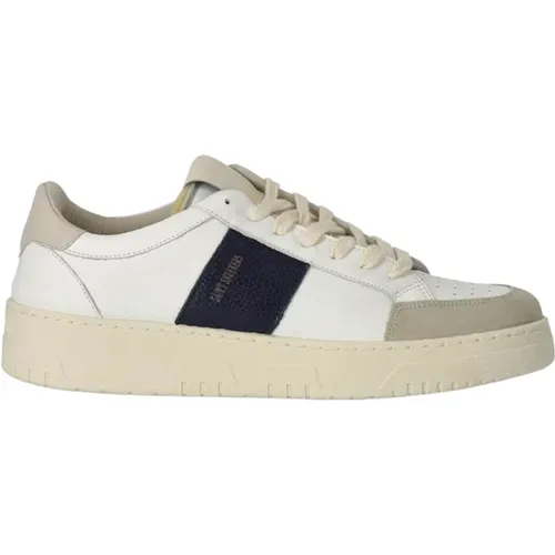 White Leather Sneakers for Men , male, Sizes: 10 UK, 6 UK, 9 UK, 8 UK, 11 UK, 7 UK - Saint Sneakers - Modalova