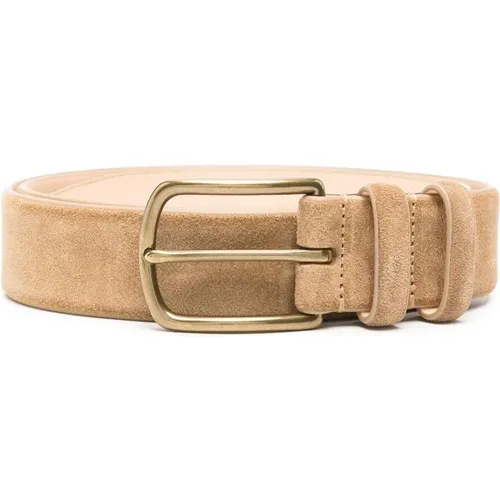 OC Strip 33' suede belt , male, Sizes: 110 CM, 100 CM - Officine Creative - Modalova