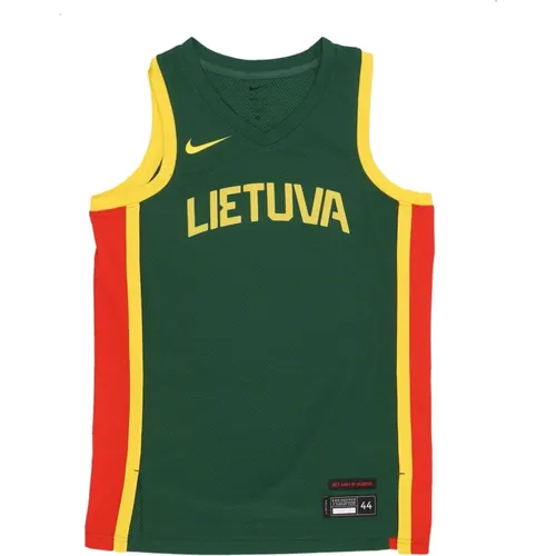 Lithuania Basketball Tank Top /Red , male, Sizes: M, S, L - Nike - Modalova