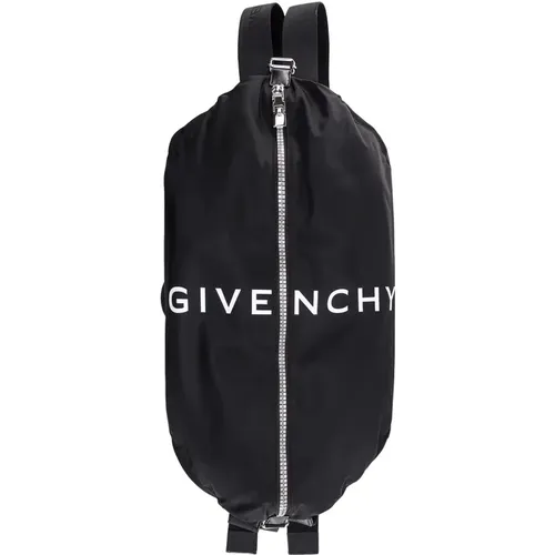 Stylish and Functional Nylon Backpack with Logo Print , male, Sizes: ONE SIZE - Givenchy - Modalova