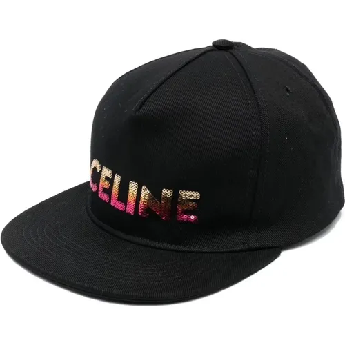 Embroidered Logo Cap , male, Sizes: L - Celine - Modalova