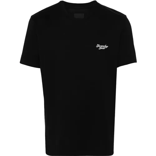 T-Shirt mit Logo-Stickerei , Herren, Größe: L - Givenchy - Modalova