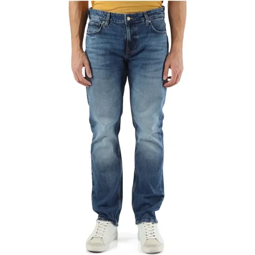 Slim Fit Jeans Five Pockets Intentionally Distressed , male, Sizes: W39, W34, W33, W31, W32, W36, W30 - Guess - Modalova