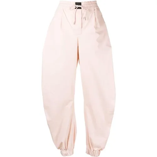 Powder Cotton Trousers with Pleat Detailing , female, Sizes: XS, M - The Attico - Modalova