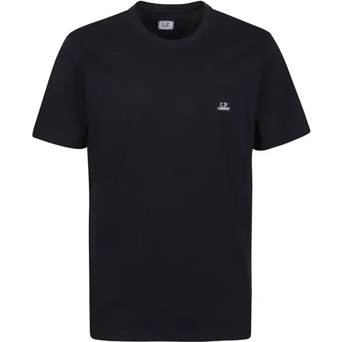 Logo Jersey T-Shirt Total Eclipse,Logo Jersey T-Shirt in Weiß,T-Shirts,Logo Jersey T-Shirt in Drizzle Grey - C.P. Company - Modalova