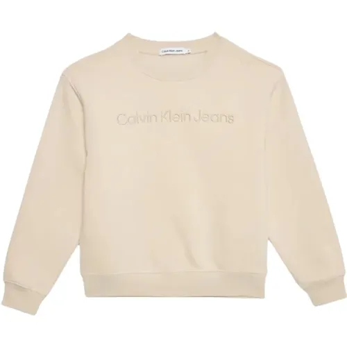 Sweatshirt mit gesticktem Logo - Calvin Klein Jeans - Modalova