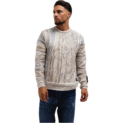 Bunter Pullover Herren Beige Trendy - carlo colucci - Modalova