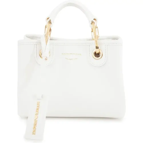 Weiße Einkaufstasche, Stilvolles Modell - Emporio Armani - Modalova