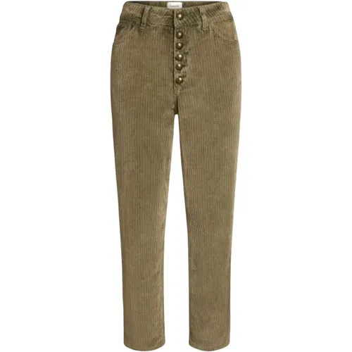 Koons Jewel Button Trousers , female, Sizes: W25 - Dondup - Modalova