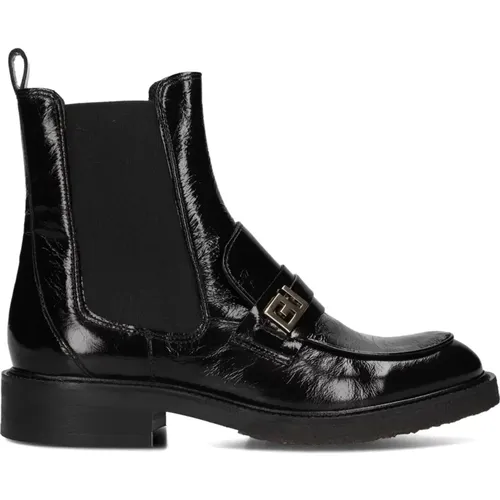 Schwarze Leder Chelsea Boots , Damen, Größe: 38 EU - Billi Bi - Modalova