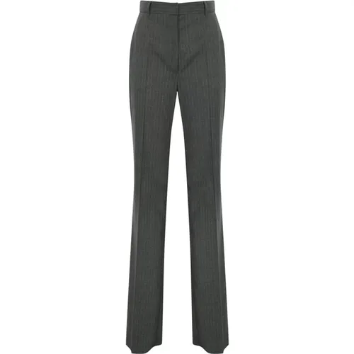 Graue Flanell Gestreifte Hose - Max Mara Studio - Modalova