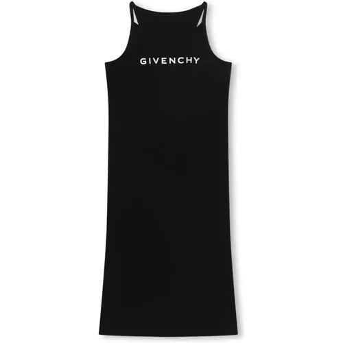 Schwarzes Baumwollkleid mit 4G Logo-Print - Givenchy - Modalova