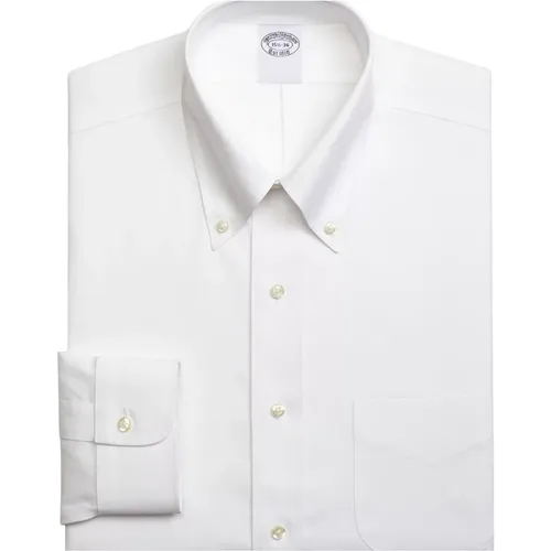 Shirts,Pastellrosa Regular Fit Non-Iron Pinpoint Hemd mit Button-Down-Kragen,Hellblaues Regular Fit Non-Iron Pinpoint Hemd mit Button-Down-Kragen - Brooks Brothers - Modalova