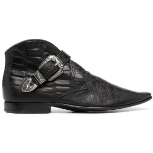 Ankle Boots, Leather, Style 66760310N001000 , female, Sizes: 4 UK, 3 1/2 UK, 3 UK - Saint Laurent - Modalova