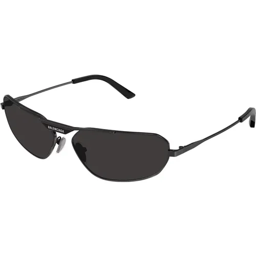 Schwarz/Graue Sonnenbrille , Herren, Größe: 64 MM - Balenciaga - Modalova