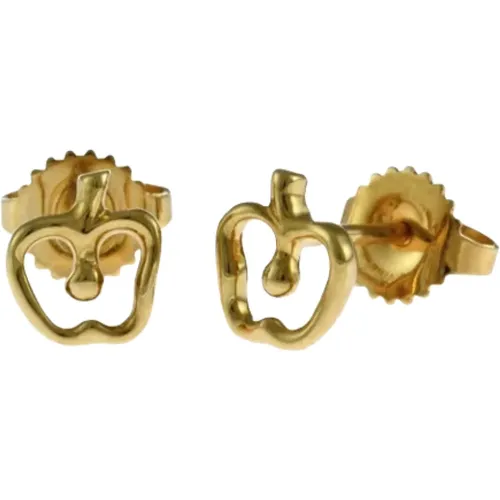 Pre-owned Gold earrings , female, Sizes: ONE SIZE - Tiffany & Co. Pre-owned - Modalova