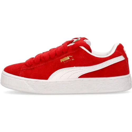 White Suede Low Shoe , male, Sizes: 12 UK, 6 UK, 3 1/2 UK, 8 1/2 UK, 3 UK, 5 UK, 10 UK, 9 UK, 11 UK, 2 UK, 8 UK, 7 UK, 4 1/2 UK, 4 UK - Puma - Modalova