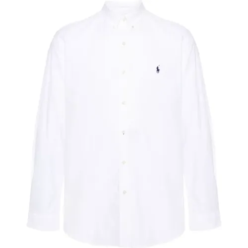 Cotton Shirt with Blue Logo , male, Sizes: L, XL, M - Polo Ralph Lauren - Modalova